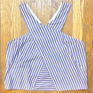Zara cotton striped sleeveless top